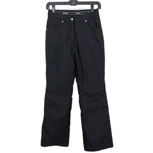 FERA Black Womens Snow Ski Pants sz 2 R Nylon Insulated Zip Pockets Outdoor​​​​